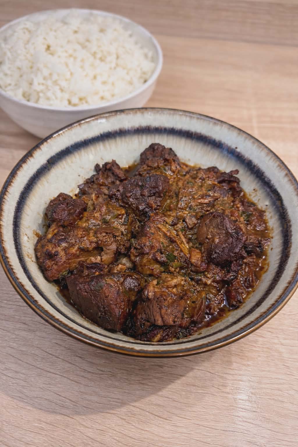 Sauté de porc à la moutarde & riz